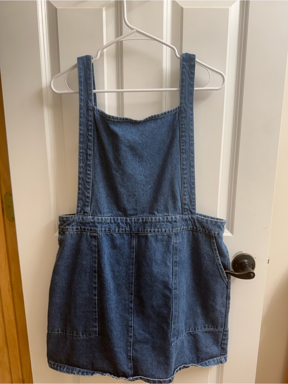 Lulu's Dark Blue Denim Pinafore Overall Dress
